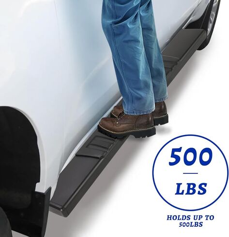 6.5" Running Boards for Ford F150 2015-2024 Super Cab, Side Steps for Truck, Black Aluminum Alloy Nerf Bars, Pair Running Boards for 2017-2024 Ford F250 F350 F450 F550 in Saudi Arabia