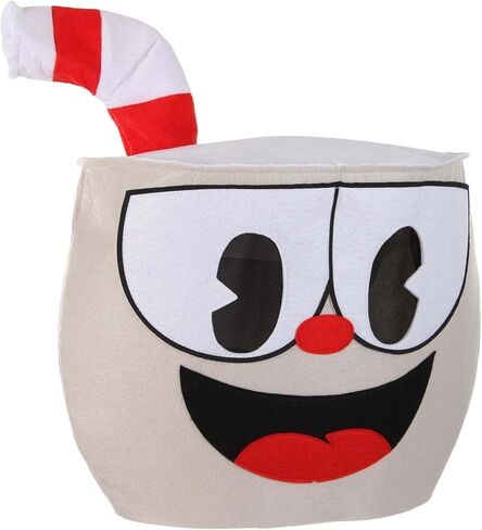 شعر Elope Cuphead برأس التميمة للبالغين والأطفال - Red - Red in Saudi Arabia