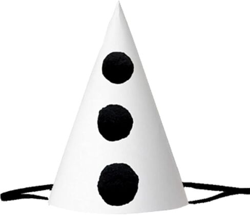 Pierrot Costume Clown Black and White Hat Halloween Cosplay Dress Up for Men and Woman in Saudi Arabia
