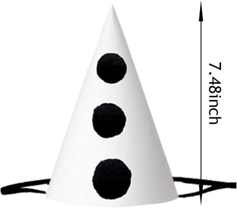Pierrot Costume Clown Black and White Hat Halloween Cosplay Dress Up for Men and Woman in Saudi Arabia