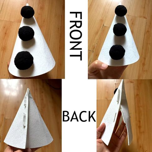 Pierrot Costume Clown Black and White Hat Halloween Cosplay Dress Up for Men and Woman in Saudi Arabia