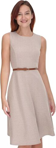 Tommy Hilfiger Women's Herringbone Knit Jewel Neck Sleeveless Dress in Saudi Arabia
