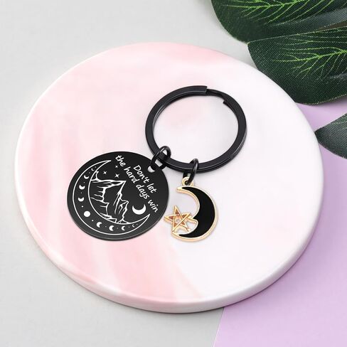 Acotar Gifts Keychain - A Court of Thorns and Roses Merch, Don't Let The Hard Days Win Merch, Stainless Keychain with Moon Star Inspirational Gifts for Women Men Bookish Fans in Saudi Arabia