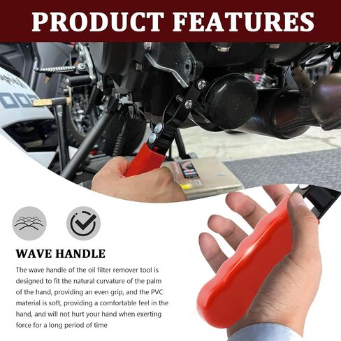 Adjustable Oil Filter Wrench,180° Swivel Small Oil Filter Wrench with Non-Slip Handles,Portable Oils Filters Removal Tool as Car Repair Tools for Filters 2-3/8" To 2-3/4" in Saudi Arabia