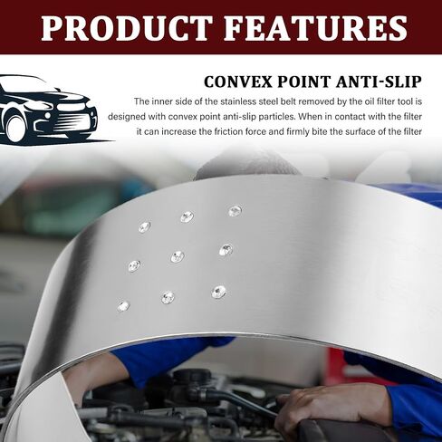 Adjustable Oil Filter Wrench,180° Swivel Small Oil Filter Wrench with Non-Slip Handles,Portable Oils Filters Removal Tool as Car Repair Tools for Filters 2-3/8" To 2-3/4" in Saudi Arabia