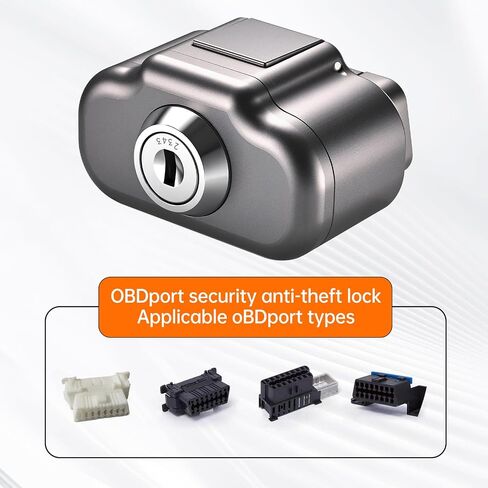 قفل منفذ OBD2 ، قفل منفذ مفتاح مضاد للسرقة ، جهاز مضاد للسرقة-فتح مفتاح ، سبيكة الألومنيوم ، مناسبة لمعظم السيارات ، سيارات الدفع الرباعي ، الشاحنات (رمادي بندقية) in Saudi Arabia