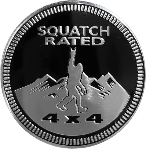 1Pc Black Exterior Accessoriesquatch,Squatch Badge Rated Car Emblem,4 x 4 Metal Automotive Bigfoot Badge 3D Metal Car Badges Emblems,Emblem Decals,Car Badge Decals Stickers,Trucks SUV Badge,Automotive in Saudi Arabia