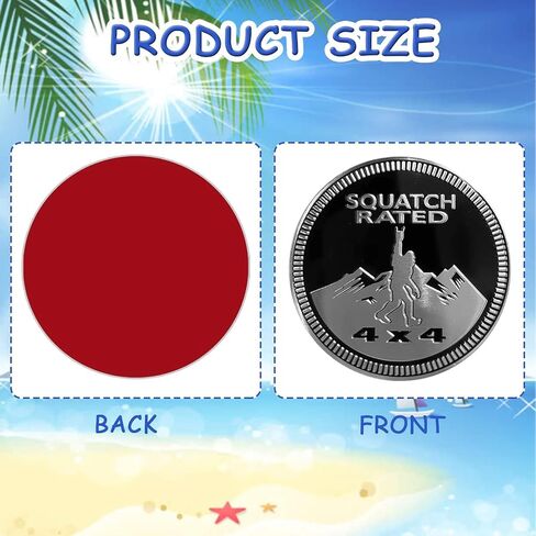 1Pc Black Exterior Accessoriesquatch,Squatch Badge Rated Car Emblem,4 x 4 Metal Automotive Bigfoot Badge 3D Metal Car Badges Emblems,Emblem Decals,Car Badge Decals Stickers,Trucks SUV Badge,Automotive in Saudi Arabia