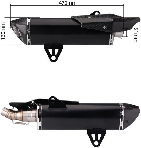 Slip-On Motorcycle Exhaust Pipe Mid Link Tube Carbon Mufflers Removable DB Killer for BMW C400 C400X C400GT 2018 2019-2022 2023 in Saudi Arabia
