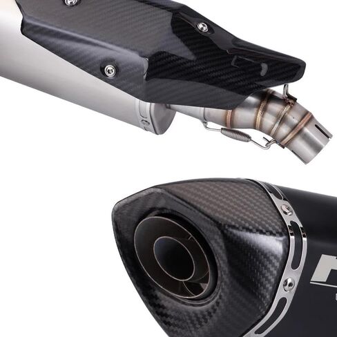 Slip-On Motorcycle Exhaust Pipe Mid Link Tube Carbon Mufflers Removable DB Killer for BMW C400 C400X C400GT 2018 2019-2022 2023 in Saudi Arabia