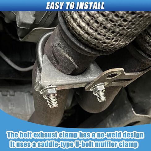 مشبك عادم U-bolt 3 بوصة ، مقطع عادم كاتم الصوت الحديد المجلفن الصدأ ، شماعات مشبك عادم السرج الشاقية العالمية للأنابيب (76 مم/3inch) in Saudi Arabia