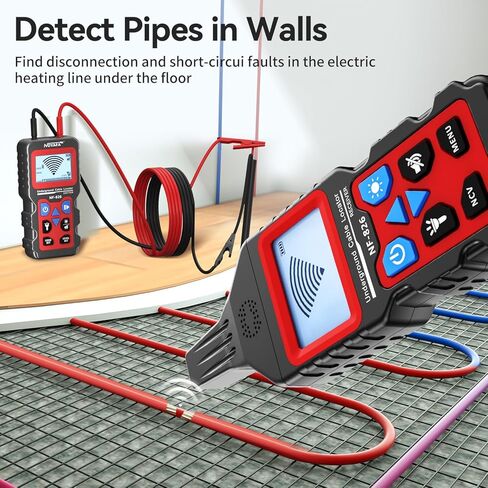 NF-826 Underground Wire Locator, Buried Wire Tracer Cable Locator Circuit Breakers, fuses, Wires, Short Circuits, Open Circuits for Dog Fence Cables Irrigation Control Wires,Tone Generator Kit in Kuwait