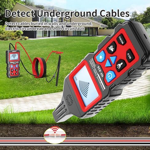 NF-826 Underground Wire Locator, Buried Wire Tracer Cable Locator Circuit Breakers, fuses, Wires, Short Circuits, Open Circuits for Dog Fence Cables Irrigation Control Wires,Tone Generator Kit in Kuwait