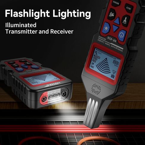 NF-826 Underground Wire Locator, Buried Wire Tracer Cable Locator Circuit Breakers, fuses, Wires, Short Circuits, Open Circuits for Dog Fence Cables Irrigation Control Wires,Tone Generator Kit in Kuwait