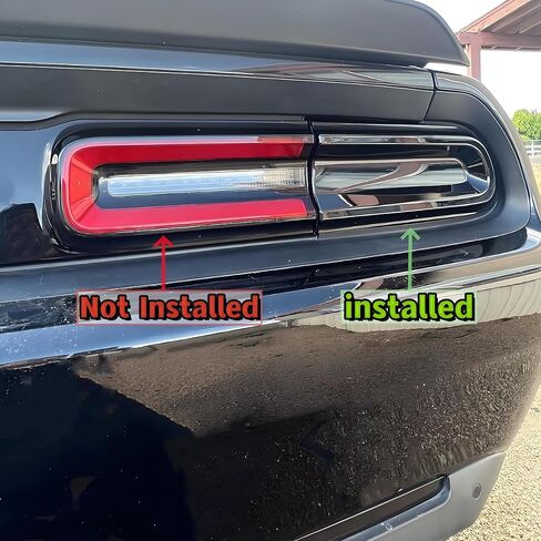 Tail Light Covers Guards Compatible with Dodge Challenger 2015-2023 GT/RT/Scat Pack/SRT 392/ Hellcat/SXT, Smoked Black Rear Light Protective Cover Guards Trim Set Exterior Accessories in Saudi Arabia