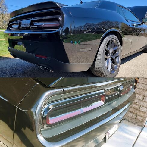 Tail Light Covers Guards Compatible with Dodge Challenger 2015-2023 GT/RT/Scat Pack/SRT 392/ Hellcat/SXT, Smoked Black Rear Light Protective Cover Guards Trim Set Exterior Accessories in Saudi Arabia