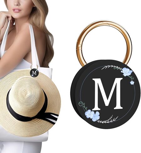 Magnetic Hat Clip for Travel on Bag Strong Magnetism Hat Hold Beautiful Flower Pattern Perfect for Backpacks, Handbags, Luggage (M) in Saudi Arabia