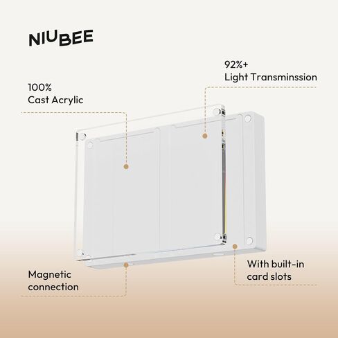 NIUBEE Polaroid Frame, Collage Picture Frames with 6 Mini Frames, Acrylic Frames for 2 * 3 inch Polaroid Film/Fuji film/Instax Mini Film or Print Photo, Combination or Individual Use in Kuwait
