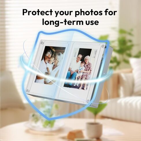 NIUBEE Polaroid Frame, Collage Picture Frames with 6 Mini Frames, Acrylic Frames for 2 * 3 inch Polaroid Film/Fuji film/Instax Mini Film or Print Photo, Combination or Individual Use in Kuwait