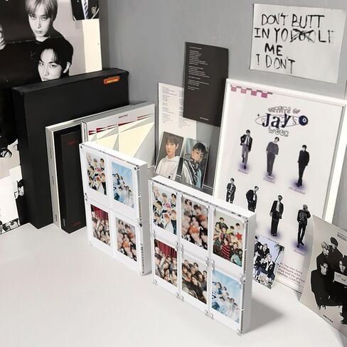 NIUBEE Polaroid Frame, Collage Picture Frames with 6 Mini Frames, Acrylic Frames for 2 * 3 inch Polaroid Film/Fuji film/Instax Mini Film or Print Photo, Combination or Individual Use in Kuwait