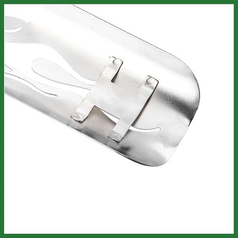 Motoforti 1set Universal Motorcycle Head Heat Heat Pipe Pipe Shield Guard Guard Muchfler Protector for Harley Flame Silver Tone Long-Lastering in Saudi Arabia