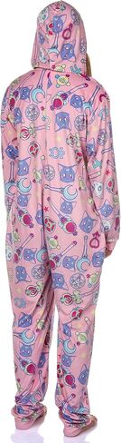 Bioworld Sailor Moon Anime Manga Women's Wands Luna Artemis Hooded Zip Up Union Suit Pajama in Saudi Arabia
