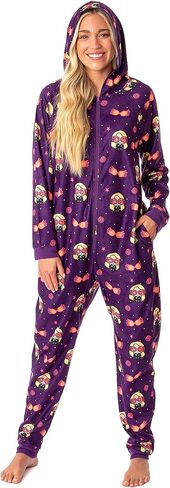 Harry Potter Womens' Wizarding World Luna Lovegood Glasses Chibi Footless Sleep Union Suit in Saudi Arabia