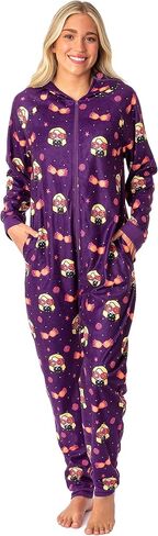 Harry Potter Womens' Wizarding World Luna Lovegood Glasses Chibi Footless Sleep Union Suit in Saudi Arabia