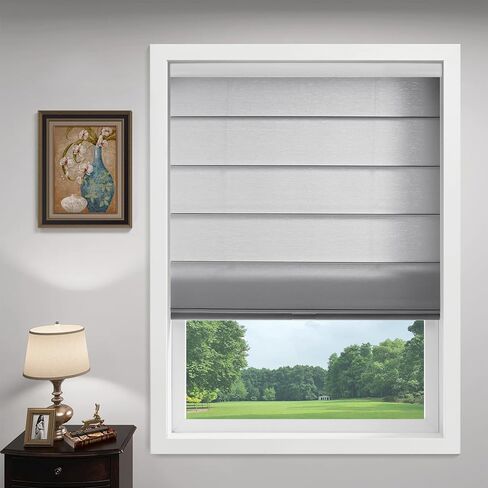 Zshine Manual Control مخصصة الظلال الرومانية اللاسلكية للنوافذ الداخلية Full Blackout 82150B in Kuwait