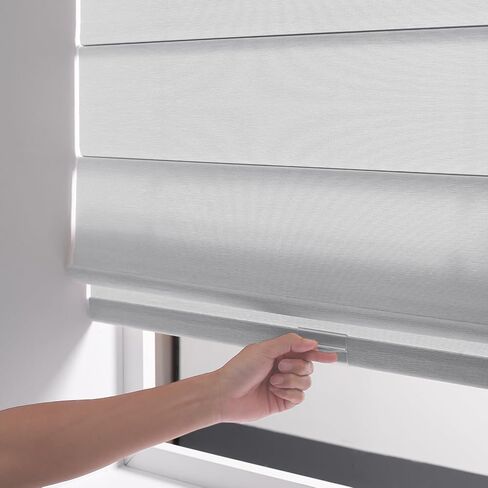 Zshine Manual Control مخصصة الظلال الرومانية اللاسلكية للنوافذ الداخلية Full Blackout 82150B in Kuwait