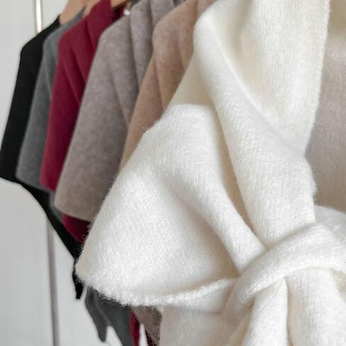 Pashmina Shawl Wraps for Women, Solid Color Knitted Scarf Cape Shawls Sweater in Saudi Arabia