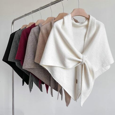 Pashmina Shawl Wraps for Women, Solid Color Knitted Scarf Cape Shawls Sweater in Saudi Arabia