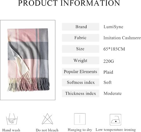 Winter Plaid Scarf Cashmere Shawl For Women Men Checked Pashmina Scarves With Tassel Tartan Scarves Soft Warm Stole in Saudi Arabia