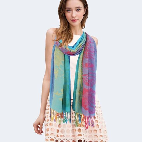 Pashmina Shawls and Wraps for Women, Evening Dress Pashmina Rave Scarf Wedding Bride Bridesmaid Gifts in Saudi Arabia