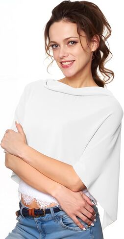 Women Poncho Sweater Sweater محبوكة شال مقطوعة Wrap خفيفة الوزن وشاح تنوع رأس العنق القصير لفصل الشتاء الخريف in Kuwait