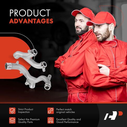 A-Premium 2PC Coolant Pipe Compatible with Land Rover - Range Rover 2015, Discovery 2017-2020, LR4 2014-2016, Range Rover Sport 2016-2020 in Saudi Arabia