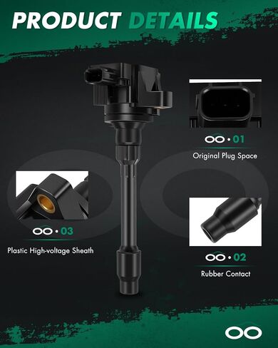 SCITOO 100% New 4PCS Ignition Coil Set Compatible for Honda Fit 1.5L 2015-2016 Automobiles Fit for OE: UF749 in Saudi Arabia