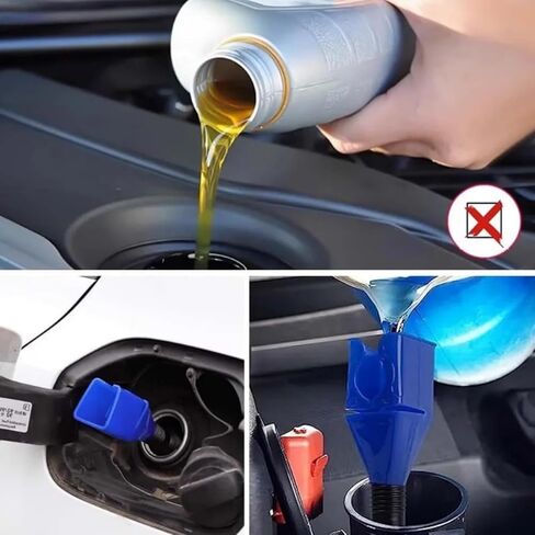 Retractable Auto Fuel Funnel - Flexible Hose, Hands-Free, Spill-Proof & Leak-Proof for Car, Motorcycle, Petrol, Diesel, Water & Oil in Saudi Arabia