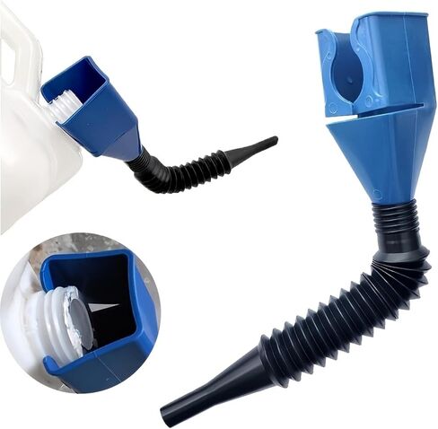 Retractable Auto Fuel Funnel - Flexible Hose, Hands-Free, Spill-Proof & Leak-Proof for Car, Motorcycle, Petrol, Diesel, Water & Oil in Saudi Arabia