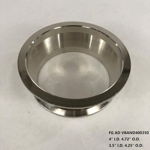 4" I.D. to 3.5" I.D. Heavy Duty Mold Seamless V-Band Flange Adapter 1.5" Height Made of Mild Steel in Saudi Arabia