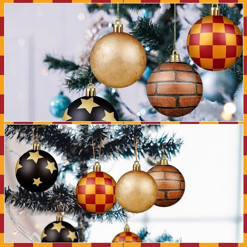 Syhood 12 Pcs 2.4'' Cartoon Story Christmas Ball Ornaments Christmas Story Tree Balls Foam Hanging Decor Theme Inspired Cow Cloud Pattern Christmas Party Supplies for Party Home Decor in Saudi Arabia