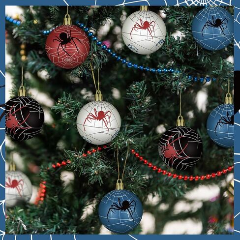 Syhood 12 Pcs 2.4'' Cartoon Story Christmas Ball Ornaments Christmas Story Tree Balls Foam Hanging Decor Theme Inspired Cow Cloud Pattern Christmas Party Supplies for Party Home Decor in Saudi Arabia