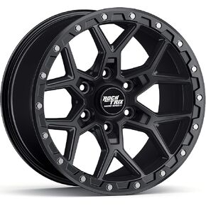 ROCKTRIX RT107 17 بوصة متوافقة مع شيفروليه كولورادو سيلفرادو 1500 6x5.5 "(6x139.7) نمط الترباس ، 17x9 (-12 إزاحة ، 4.5 مساحة خلفية) يناسب أيضًا GMC Canyon Sierra 1500 ، Silver in Kuwait
