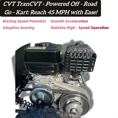 212cc go go kart للبالغين والمراهقين-، 4-Stroke CVT ، 6 '' إطارات على الطرق الوعرة الفرامل قرص هيدروليكي 40+ ميل 600 رطل ، المدى الترفيهي في الهواء الطلق ومسارات الفناء الخلفي (الأحمر) in Saudi Arabia