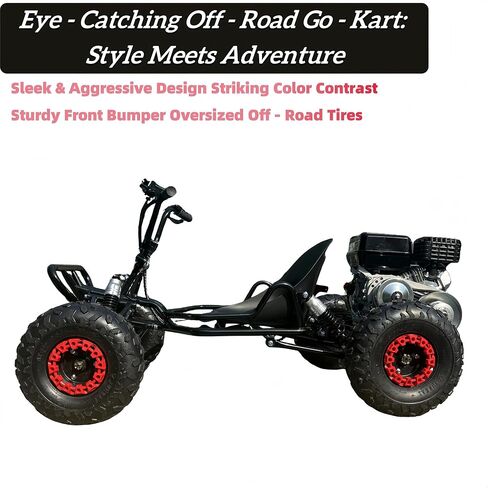 212cc go go kart للبالغين والمراهقين-، 4-Stroke CVT ، 6 '' إطارات على الطرق الوعرة الفرامل قرص هيدروليكي 40+ ميل 600 رطل ، المدى الترفيهي في الهواء الطلق ومسارات الفناء الخلفي (الأحمر) in Saudi Arabia