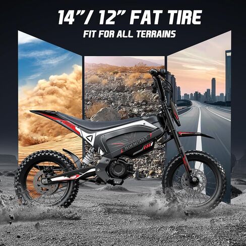 دراجة الأوساخ الكهربائية GTX1 للشباب البالغين ، 2000 واو الذروة 14 "/12" FAT TYRE ELECTRY MOTRATION SPARTICE 48V 21AH BIKE in Saudi Arabia