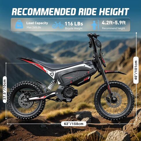 دراجة الأوساخ الكهربائية GTX1 للشباب البالغين ، 2000 واو الذروة 14 "/12" FAT TYRE ELECTRY MOTRATION SPARTICE 48V 21AH BIKE in Saudi Arabia