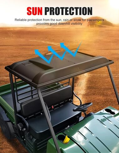 Hard Roof Top for Kawasaki Mule 4010, 2-Piece Combined Sport Roof Top Sun Visor Cover for Kawasaki Mule 4000 4010 3000 3010 3020 2520 2510 2500 1990-2025 Accessories, Replace #KAF30-030A in Saudi Arabia