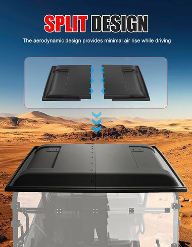 Hard Roof Top for Kawasaki Mule 4010, 2-Piece Combined Sport Roof Top Sun Visor Cover for Kawasaki Mule 4000 4010 3000 3010 3020 2520 2510 2500 1990-2025 Accessories, Replace #KAF30-030A in Saudi Arabia