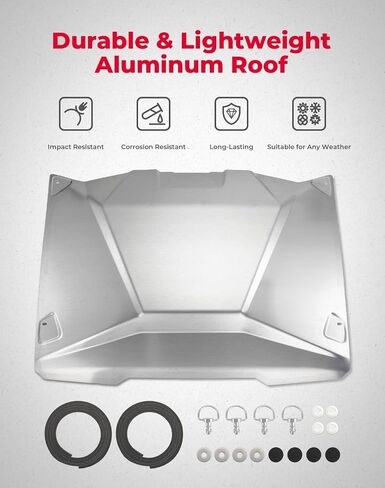 KEMIMOTO X3 Aluminum Roof Silver Compatible with Can Am Maverick X3 2017-2025 Metal Roof Top Shading 2 Doors Accessories Replace OEM #715002900 in Saudi Arabia